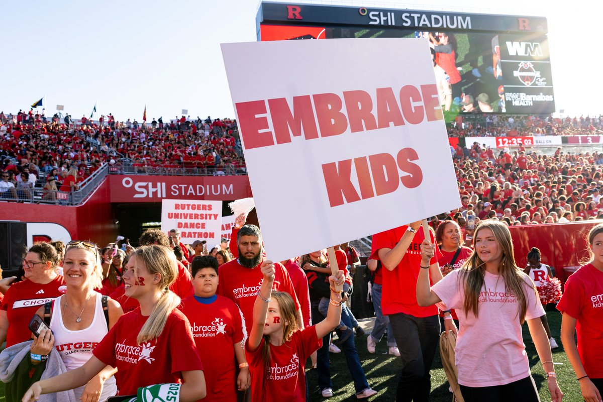 EmbraceKids (@embracekids) on Twitter photo On Saturday, we hosted our annul <a href="/RFootball/">Rutgers Football 🪓</a> outing to cheer on Rutgers as they beat VA Tech! Thank you to <a href="/RUAthletics/">Rutgers Scarlet Knights</a> and <a href="/RU_SKFL/">Scarlet Knights For Life™</a> for providing us a special experience for our kids' pre-game bbq, the pep-rally, and special halftime recognition on the field! On Saturday, we hosted our annul <a href="/RFootball/">Rutgers Football 🪓</a> outing to cheer on Rutgers as they beat VA Tech! Thank you to <a href="/RUAthletics/">Rutgers Scarlet Knights</a> and <a href="/RU_SKFL/">Scarlet Knights For Life™</a> for providing us a special experience for our kids' pre-game bbq, the pep-rally, and special halftime recognition on the field!