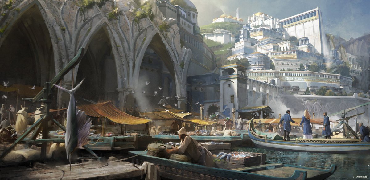 The Lord of the Rings: The Rings of Power concept art by Julien Gauthier