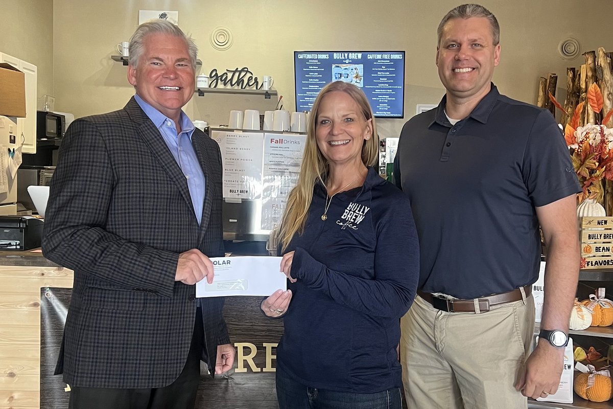 thinkpolar's tweet image. Polar is proud to support the towns we serve and make them more attractive places to live and work. Because when our small towns thrive, so do the people in them. 

Read about our recent economic development grant to Bully Brew Coffee in Park River: bit.ly/3PuRNTs