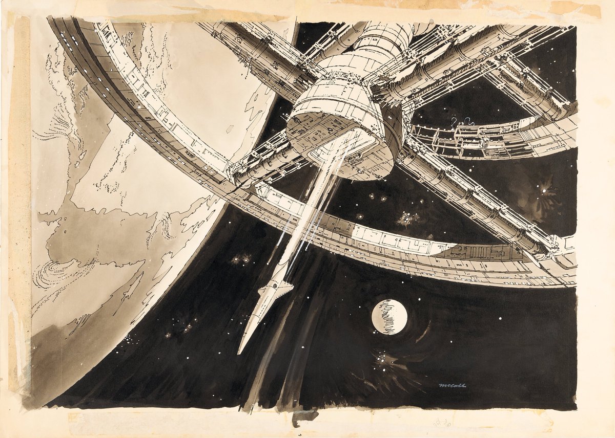 2001: A Space Odyssey concept art by Robert McCall (for the official poster)