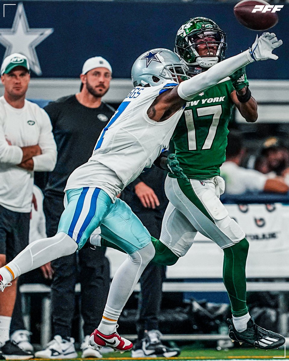 Trevon Diggs vs the Jets: 🔒 5 targets 🔒 0 catches allowed 🔒 1 INT 🔒 2 forced incompletions 🔒 0.0 passer rating allowed