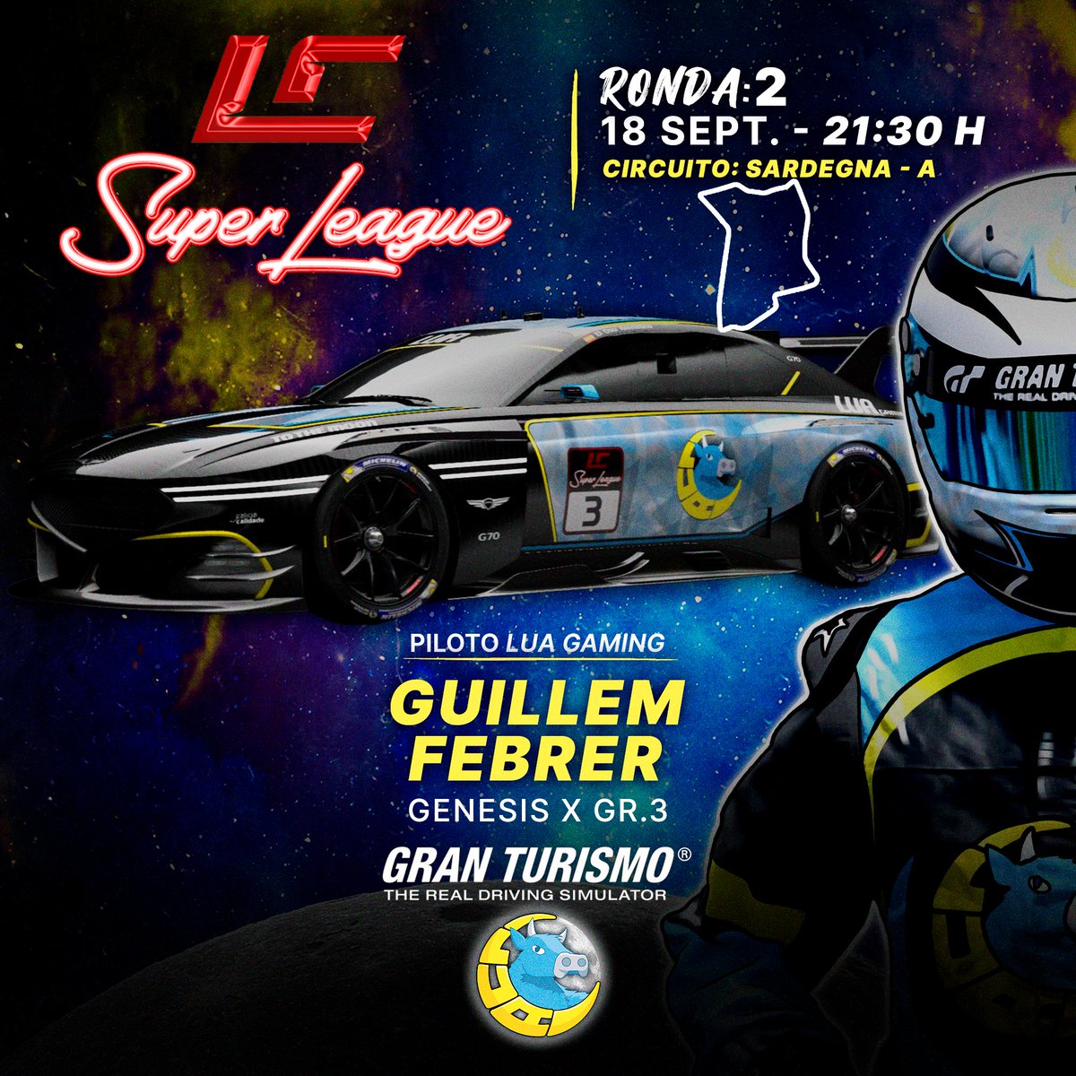 🗣 Llega la 2º Ronda de <a href="/community_lc/">LC Community</a> 🔥

Tras la victoria conseguida en la 1º Ronda, volvemos a repetir piloto! 

🕤 21:30H 
🏎️ Genesis X Gr.3
👤 <a href="/13Welee/">EVO_Weelee</a> 
🎥 twitch.tv/elkalvo_gt

#ToTheMuun