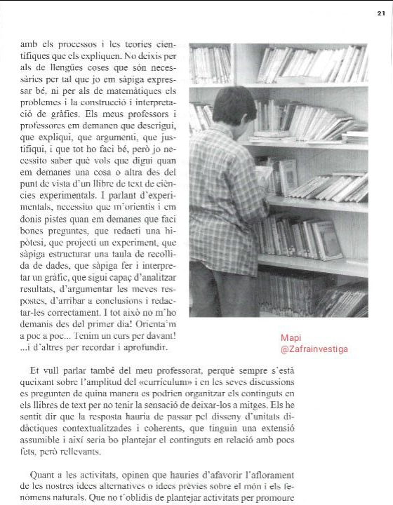 Zafrainvestiga's tweet photo. Aquesta #reflexió de @lluismora m'ha fet recordar el monogràfic 302 de l'any 2006 de la revista #PerspectivaEscolar @RosaSensat dedicat a "Ús i abús del #llibredetext" on vàrem escriure com a grup de treball #ScientiaOmnibus, l'article "Carta a un llibre (de text) de ciències"🧵 https://t.co/p7nxyHQqOT