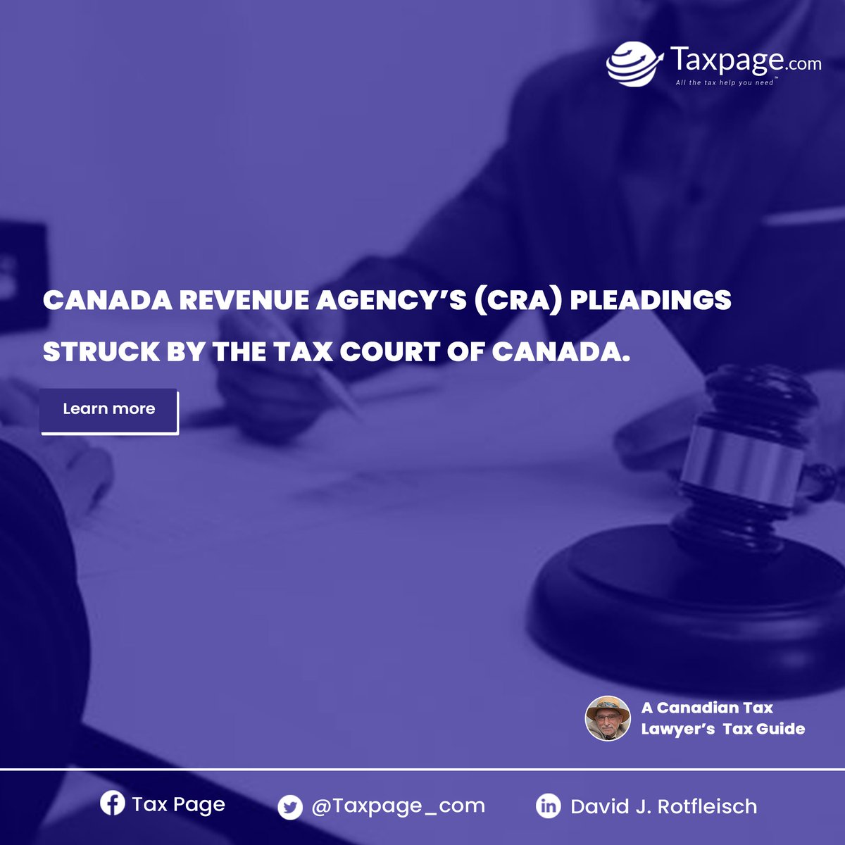 Canada Revenue Agency’s (CRA) pleadings struck by the Tax Court of Canada

#Thread 

#Taxpage #Taxlitigation #CRA #Canada