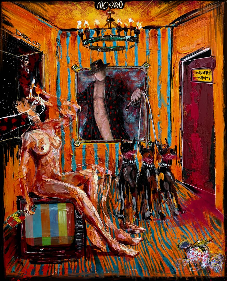<a href="/joelhfernandes/">Joel Fernandes</a> <a href="/SABAART90/">💫SABA💫</a> Hi Joel💞
🔥 Me × <a href="/xoniaagar/">Xoᴎ</a> 🔥
     🍷HANGOVER room🍷
It seems I'm still in HANGOVER...what sort of drug were you?😈👀

111eds / for 3.33 $xtz
Physical &amp; Digital painting
objkt.com/asset/KT1KfmQv…