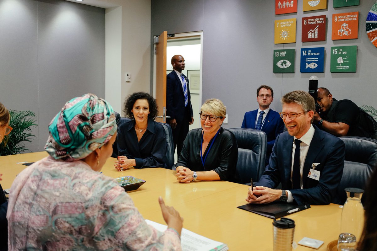 Had an inspiring meeting with @aminajmohammed, Deputy Secretary-General of the @UN. Together, we explored strategies to continue to empower girls through education, and champion women's rights and health in Afghanistan. #GenderEquality #GirlsEducation #WomensRights #SDG #UNGA