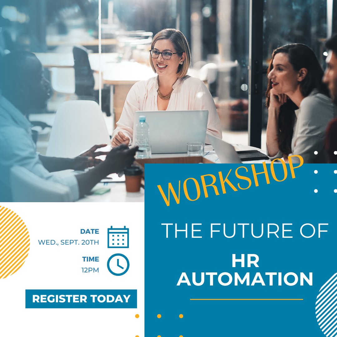 Eos_HR's tweet photo. Don’t miss our upcoming workshop, "The Future of HR Automation" on Wednesday, Sept. 20th. Reserve your spot now and join us in shaping a more streamlined and efficient future for your organization!

https://t.co/86gvJQJ5w9 https://t.co/SNb1gNcmqh