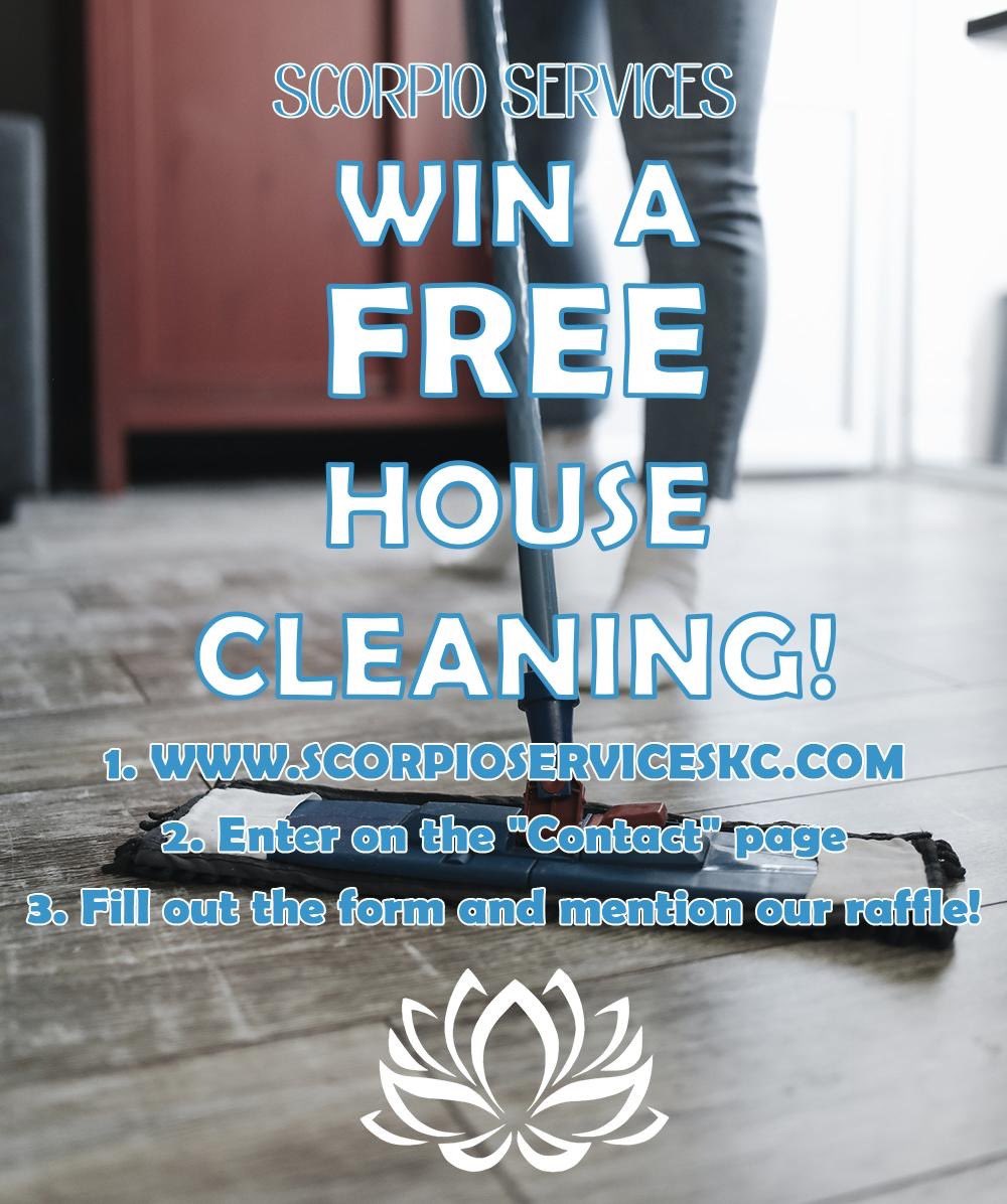 Raffle! Win a free house cleaning. #kansascity #kansascitymo #olatheks #missionks