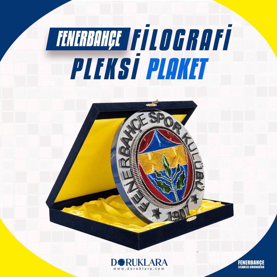 doruklaracom's tweet photo. https://t.co/xEsdiImiDD'da Fenerbahçe Lisanslı Filografi Arma Plaket, benzersiz tasarımı ile harika bir hediye seçeneği! ✨ #haydidoruklara #fenerbahçe #pleksi #plaket https://t.co/PQOuh8qqQA