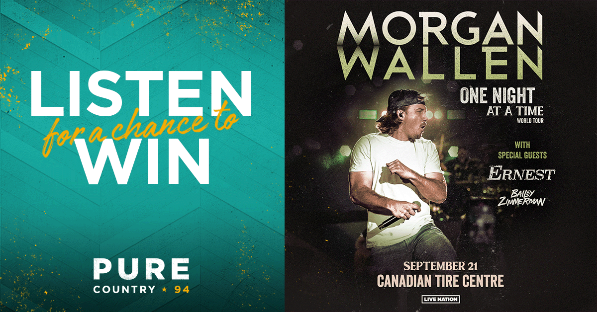 PureCountry94's tweet photo. 🎟️Pure Country 94 MORGAN WALLEN ALL DAY GIVEAWAY!
TODAY ONLY!
Keep listening for code words every hour (til 6PM) &amp; enter each code word here: https://t.co/poeQQ5R2gw
YOUR LAST chance to win tickets to the SOLD OUT show this Thursday! 

The more you listen, the more chance to win! https://t.co/nERNI1SbHb