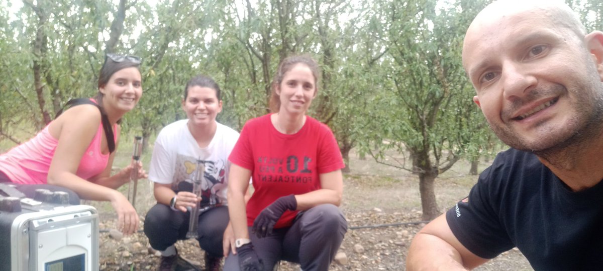zornoza_raul's tweet photo. Evaluando el efecto de las #cubiertasvegetales en las calles de #almendro en regadío sobre la infiltración de agua en el suelo, la actividad microbiana y las emisiones de gases de efecto invernadero. #climcover @etsiaupct @CienciaGob https://t.co/V6FD0RIY8y