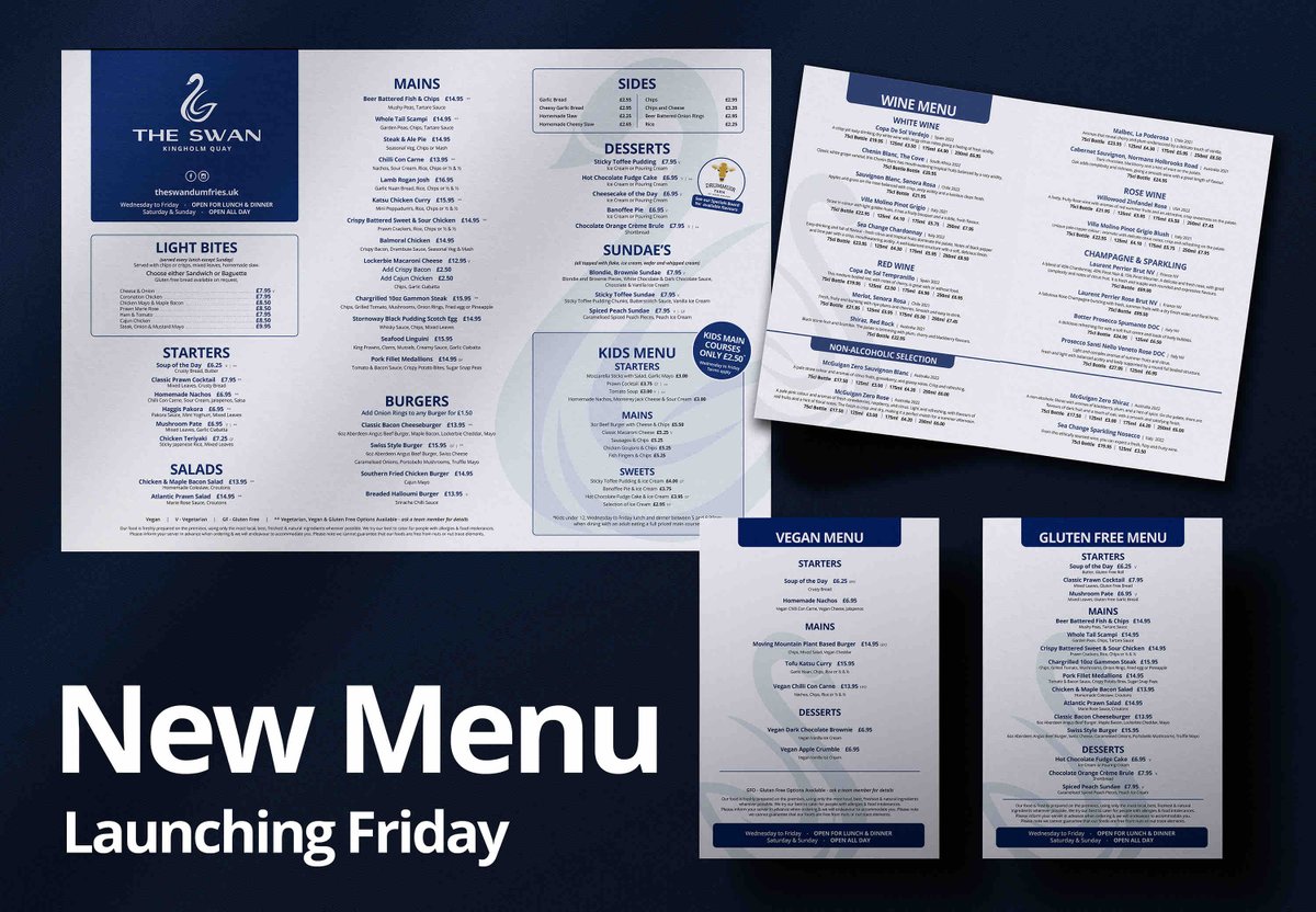 🌟🍽️🍔 NEW MENU LAUNCH 🍔🍽️🌟

Get ready to savour the flavours with our new menu dropping on Friday! 📆

We’re swapping out some of the dishes for delicious new ones - but are your firm favourites still there? 👀

💻 | Book via Facebook, Instagram &amp; Google
☎️ | 01387 253756