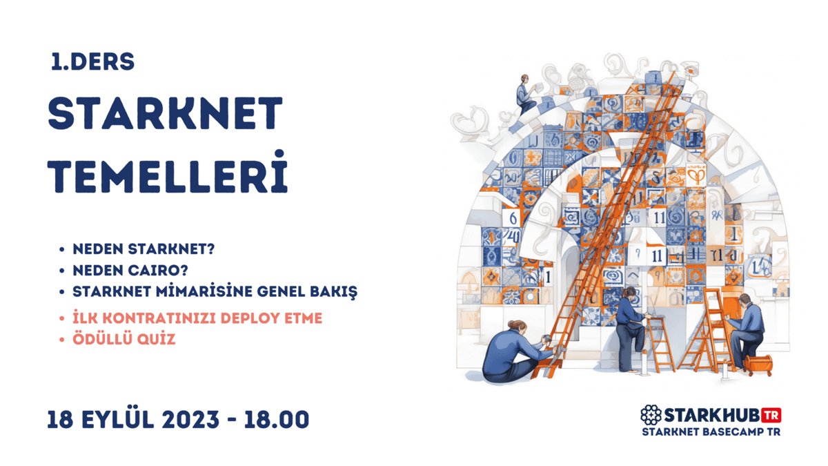 yamancan's tweet photo. Kicked-off @StarkHubTR's first Starknet #BasecampTR!🎉 🐺✨ More coming!
Introduced over 100 Turkish participants to @Starknet & #Cairo1 and deployed our first contract on Remix.
Thanks to our instructor @yu5ufkaya
See you all next week! 🚀
Note: POAPs are in the works!