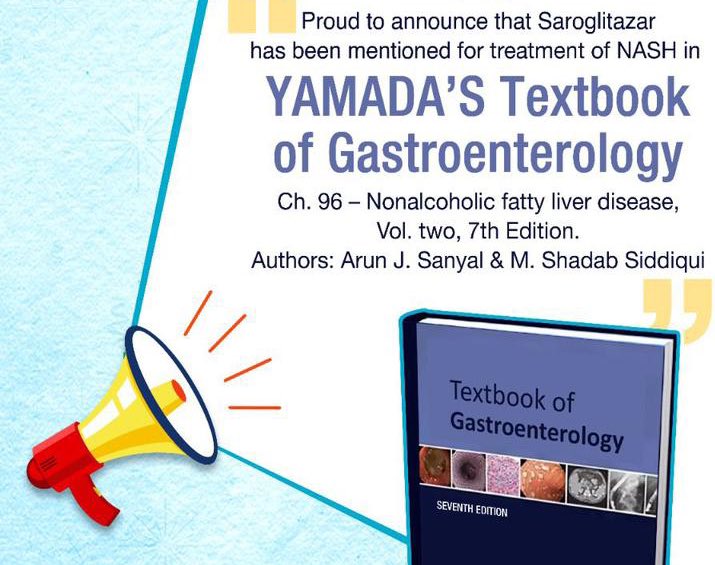 #Saroglitazar is now mentioned in, Yamada’s Textbook of Gastroenterology : the gastro bible  universally respected across the globe.
#NAFLD #NASH #MASH #MAFLD #SLD #FattyLiverDisease