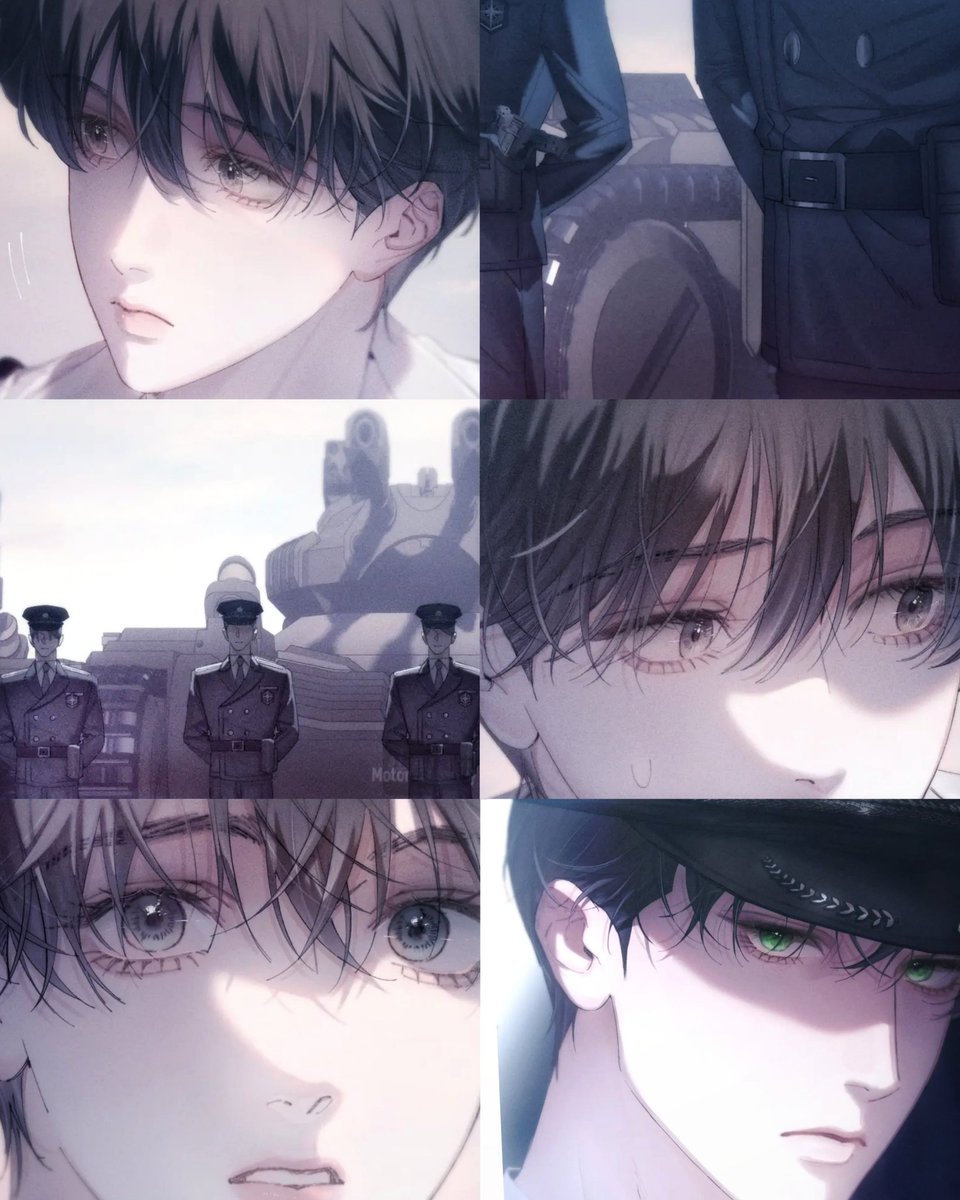 dokkaebisan's tweet photo. Love how 小蘑菇 manhua often maximizes an interplay of colors, light, and shadows to tell something louder than thought bubbles could.

In these panels, An Zhe's well-lit face is juxtaposed with dim-hued shots of armored cars &amp; Judges, making his wariness/unease almost palpable. https://t.co/WRV2hBjlnv
