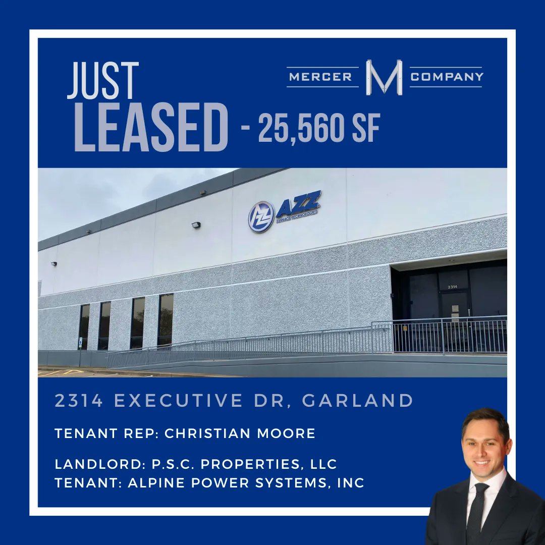 MercerCompany's tweet photo. We are thrilled to share some of our team's recent successful deals. We take great pride in the value we add to the growing DFW commercial real estate market and eagerly anticipate more achievements to come. 🤩

Click on the link in our bio to discover our latest listings. (1) https://t.co/WnfXzpdWYb