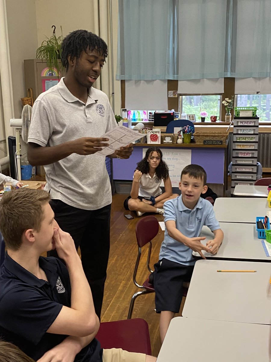 Awesome day of Hallmark Helpers at <a href="/ndatyngsboro/">AcademyofNotreDame</a> !! 

Some of our 18U boys met with their lower school buddies in 2nd Grade today! The goal is to focus on creating community and positive learning at NDA. 

Better People make better Dukes. 

#BHAatNDA #DukesintheCommunity