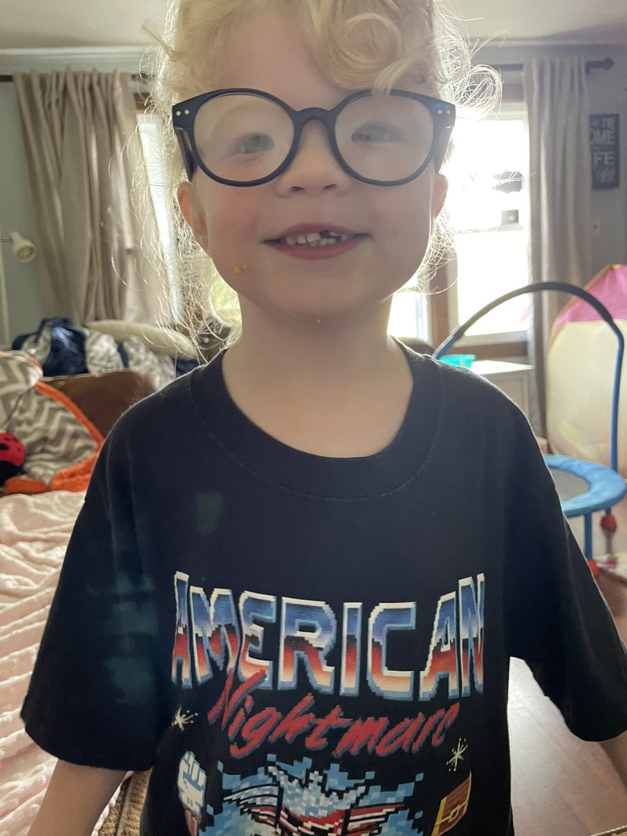 I asked my daughter this morning what shirt she wanted to wear today. She looked into the basket and said, “Cody!” Picking up this shirt. Good choice kid.