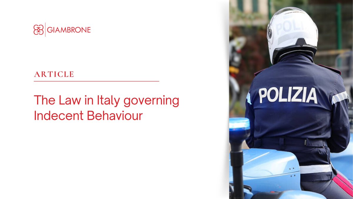 ARTICLE | In Italy local laws related to indecency in public are quite strict, if you have been arrested in Italy our criminal defence lawyers can help

Read more: giambronelaw.com/site/news-arti…

#giambrone #arrest #abroad #foreignnational #italy #italia #europe  #criminal #defence