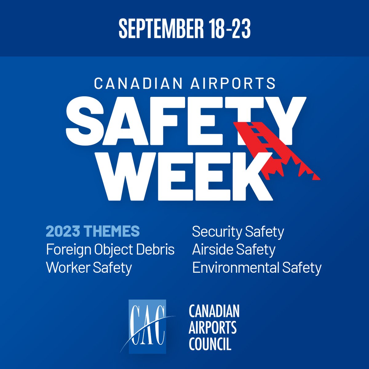 Today kicks off Canadian Airports Safety Week! For full details on speakers and more: bit.ly/3Z7UtKQ #CASW2023