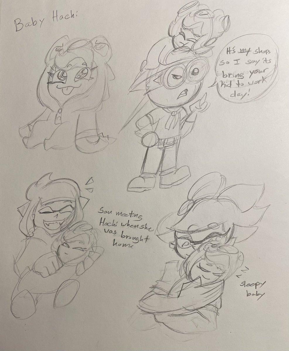 TintheLilAnchov's tweet photo. Cause nah, I need you all to see BABY HACHI ππ #TheDailyLifeofPearlandMarinaAU #Splatoonau #Splatoon2 #SplatoonOctoExpansion https://t.co/2oZkCRiNCD
