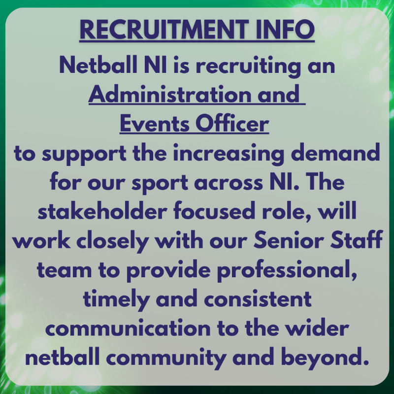 netballni's tweet photo. 🚨WE'RE HIRING🚨

💚 Administration &amp; Events Officer
📍 NNI Office, Stormont, Belfast
💷 £15,000 p/a
🤓 Support the increasing demand for our sport

❗️DEADLINE Monday 2nd October 2023, 4pm

Recruitment INFO 👇👇👇