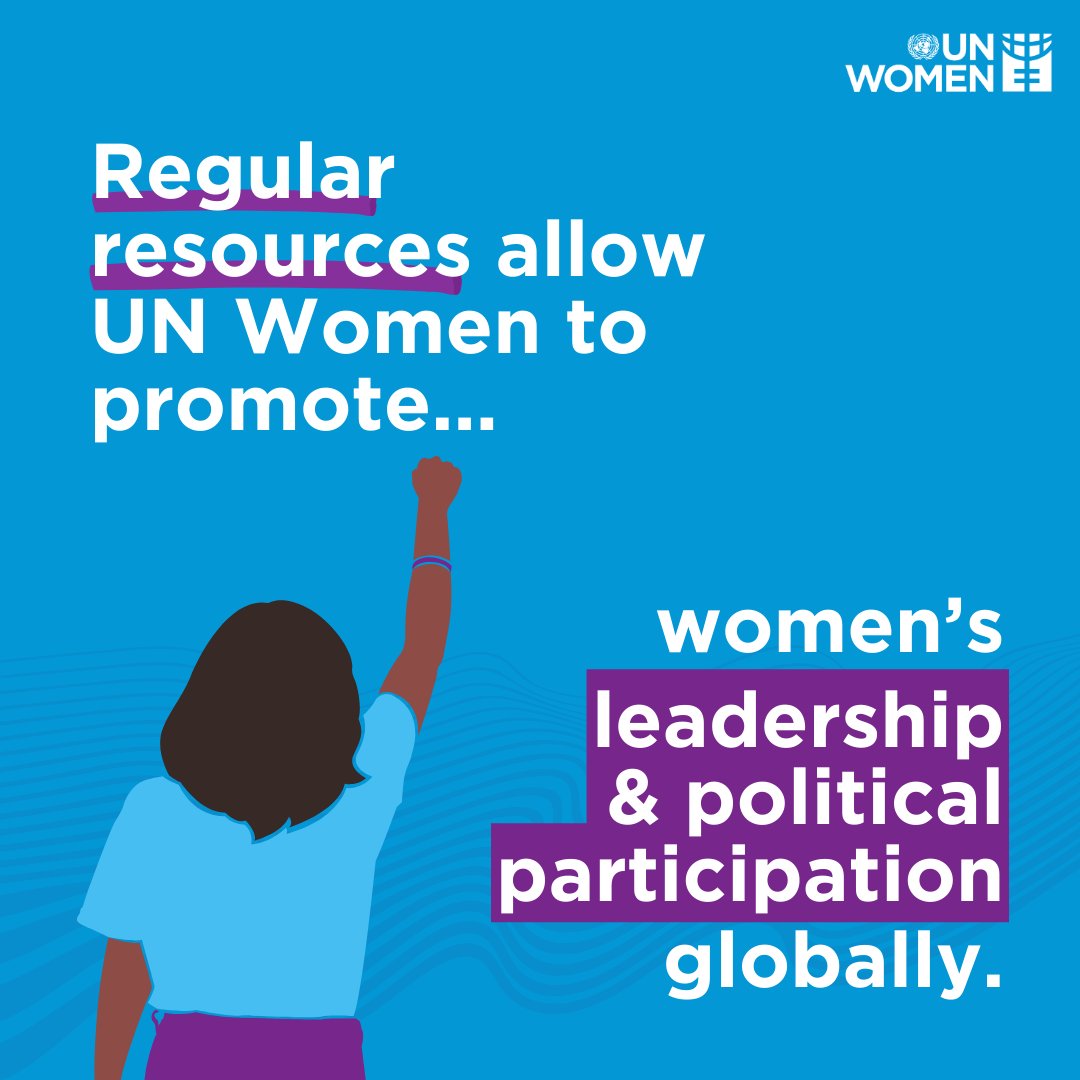 With partners, we ensure women can equally
✅participate in decision-making
✅benefit from gender-responsive laws, policies, budgets, services & accountable institutions

How UN Women fulfills its mandate through regular resources: unwo.men/QB3s50PMOha

#FundingGenderEquality