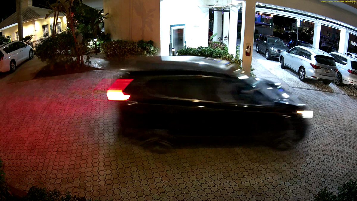 keyssheriff's tweet photo. MCSO is seeking the public's help identifying the two individuals seen here in connection with an 8/7/23 burglary at the Reefhouse Resort in Key Largo. The individuals left in a black SUV that may be a newer model Honda CR-V. Contact Detective Connor O'Neill at 305-853-3211 https://t.co/xNrIwRi1s9