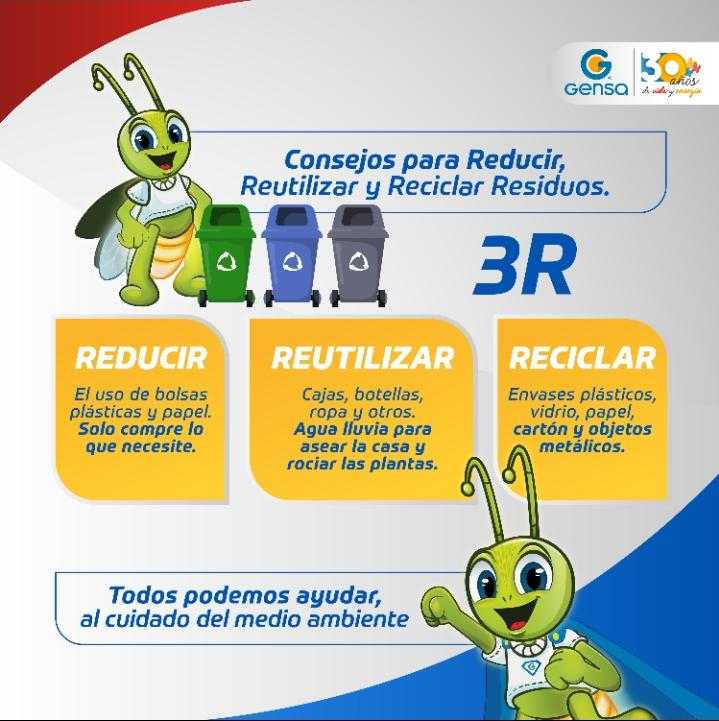 BahiaSolanoAD's tweet photo. @GENSAenergia comparte estos importantes consejos para Reducir, Reutilizar y Reciclar tus residuos, así, le ayudamos entre todos al planeta!! https://t.co/JmEFEElbWD