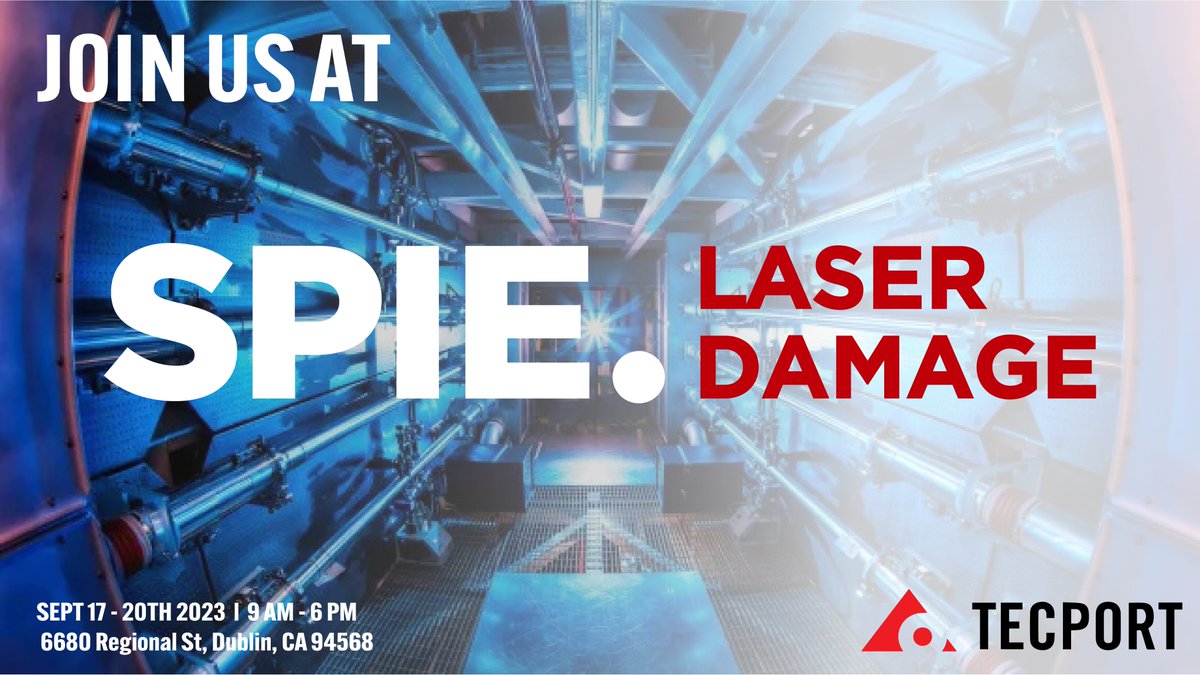 Join us this week for the 55th Annual Laser Damage Symposium, being held this week Sept. 17–20 in Dublin-Livermore, CA.   We will have a water break promotion at this year's symposium, we will be passing marketing materials and information about our newest technology!