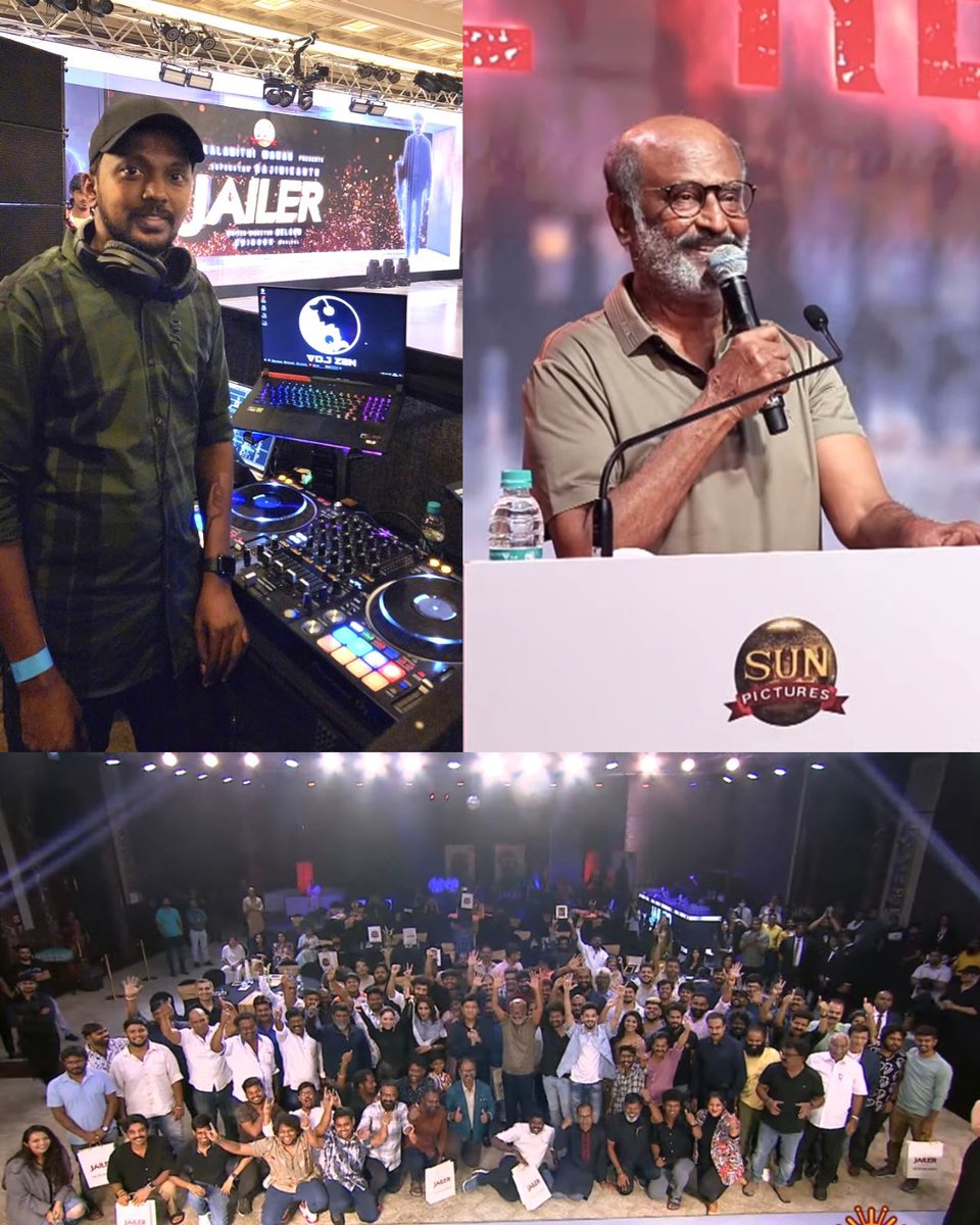 vdjzen's tweet photo. #Jailer #ThalaivarNirantharam #Hukkum #TigerkaHukkum #SucessParty #Celebration
#Thalaivar #SuperStar #rajinikanth #rajinism
#sunpictures #anirudh #rockstar #nelson #tamannahbhatia #kavalaya
Eventby #cabexperiences https://t.co/NRIF3FnwXU