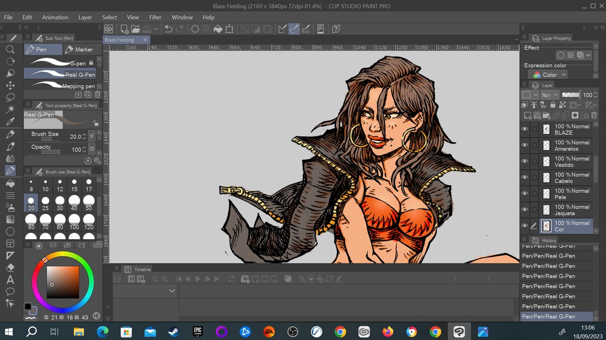 In my free time I like to draw other characters also! Here is a WIP for our dear Blaze Fielding. Stunning for enemies and friends alike, but in different ways.

#SOR4 #Videogames #retrogames #art