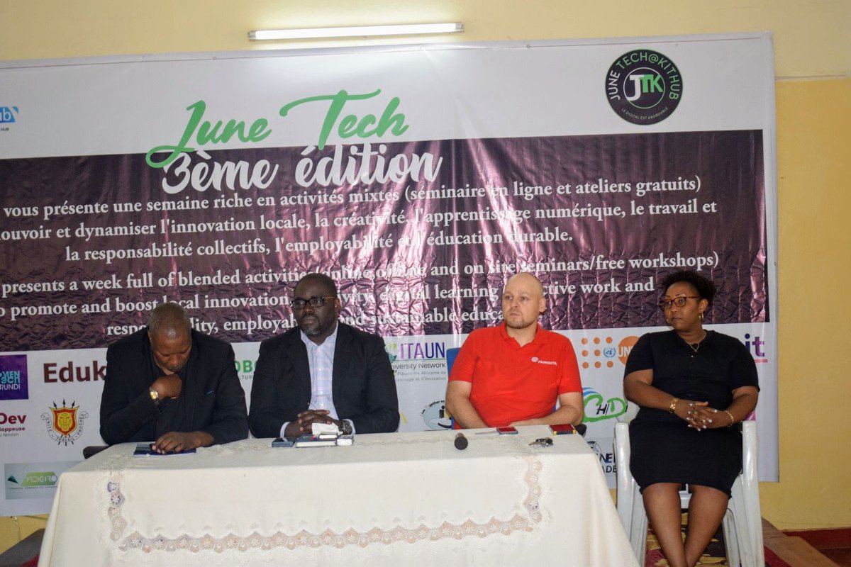 Ciep_Bdi's tweet image. Lancement ce 18-9-2023 de la 3ème édition de #junetech organisé par @KithubNews  .Une semaine de formation pour plus de 250 jeunes  sur le digital.