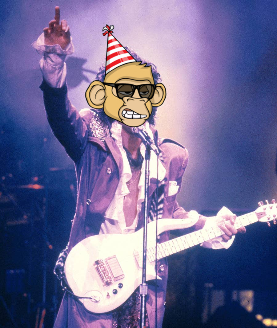 yungapesquad's tweet photo. Happy Friday Yapes π΅
Enjoy the Weekend & Party Safe π
#NFT #YAPES #YungApeSquad https://t.co/2Nok9ay5oo