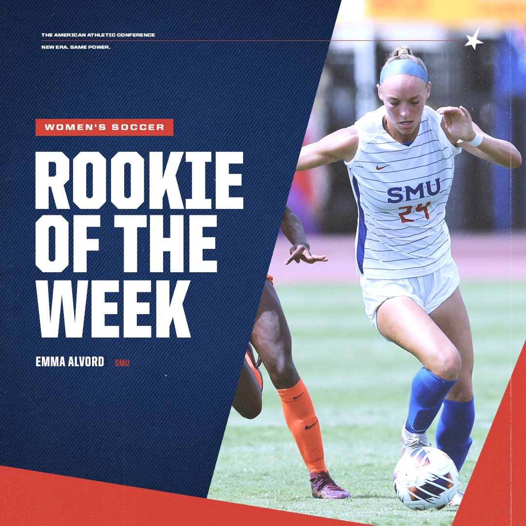 ⚽️𝐑𝐨𝐨𝐤𝐢𝐞 𝐨𝐟 𝐭𝐡𝐞 𝐖𝐞𝐞𝐤⚽️

Emma Alvoro x <a href="/SMUSoccerW/">SMU Women's Soccer</a> 

#AmericanWSOC