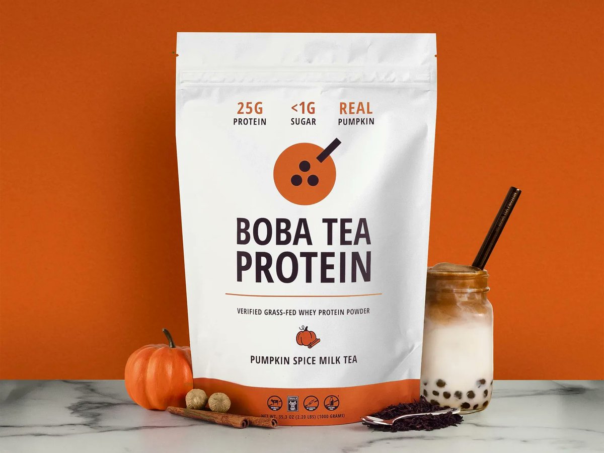 BobaTeaProtein's tweet image. Introducing our first seasonal flavor.. Pumpkin Spice Milk Tea - a creamy and seasonally-appropriate drink made with only real ingredients to capture a truly authentic pumpkin spice taste 🍂🎃

Drops 09.18.2023 @ 10am PT

Want a free bag?
👉 Follow us 
❤️ Like this post
🔁 Repost