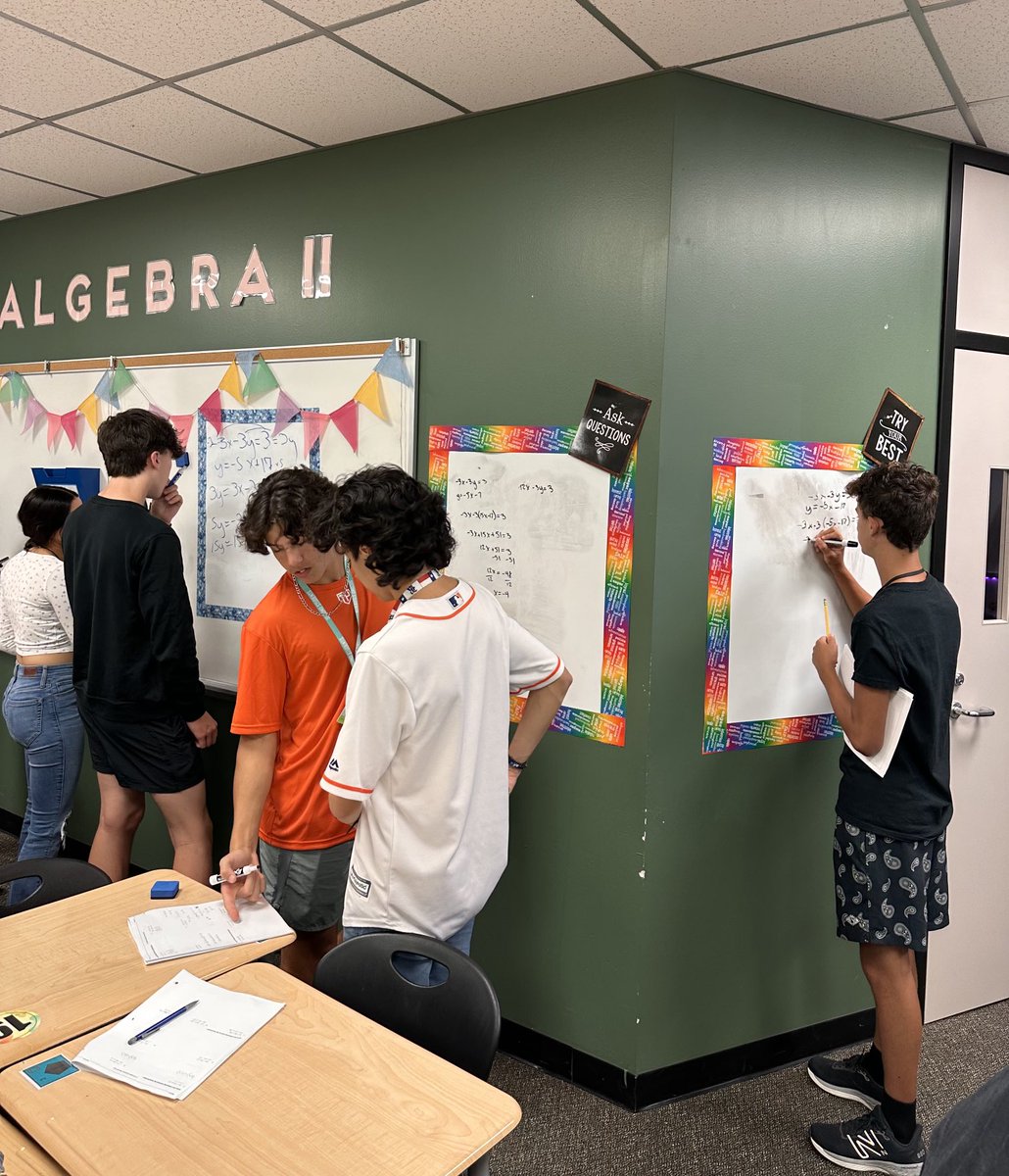 CobiVicknair's tweet image. Exploring the world of vertical spaces in Algebra 2! 📚✏️ Ms. Johnson turning classroom walls into valuable learning resources. #VerticalSpaces #WeAreKPark
@HumbleISD_KPHS @Humble_2ndMath