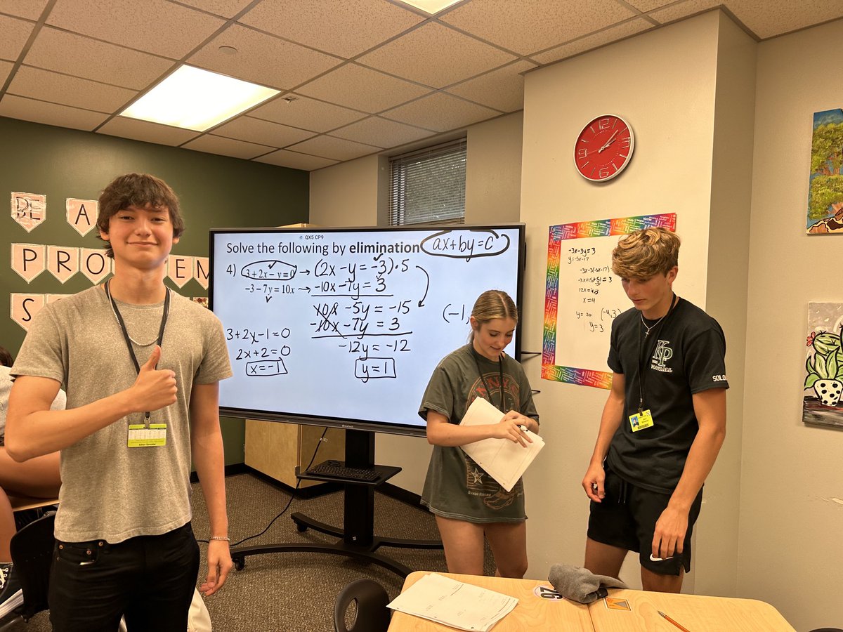 CobiVicknair's tweet image. Exploring the world of vertical spaces in Algebra 2! 📚✏️ Ms. Johnson turning classroom walls into valuable learning resources. #VerticalSpaces #WeAreKPark
@HumbleISD_KPHS @Humble_2ndMath