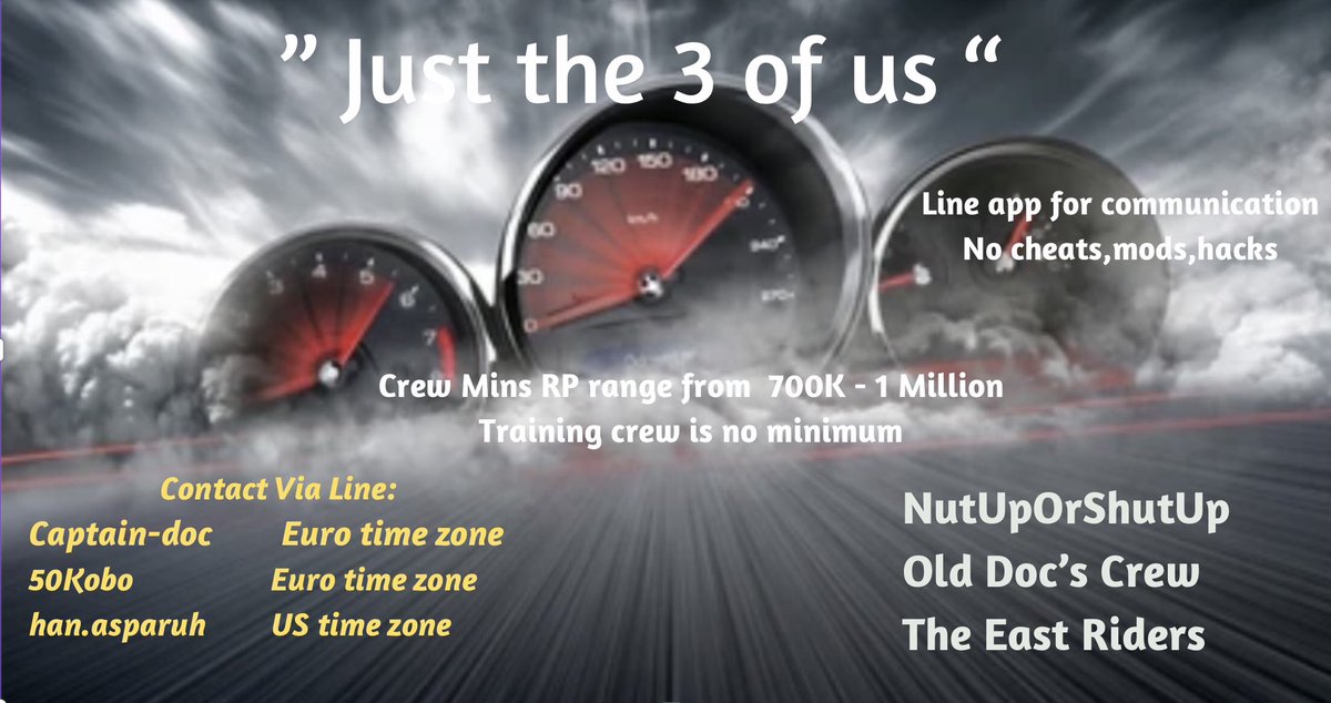 DoctorCSR999's tweet photo. Recruiting for this season only a few spots left and training crew for new racers 😃 https://t.co/SNF0RNMGCU