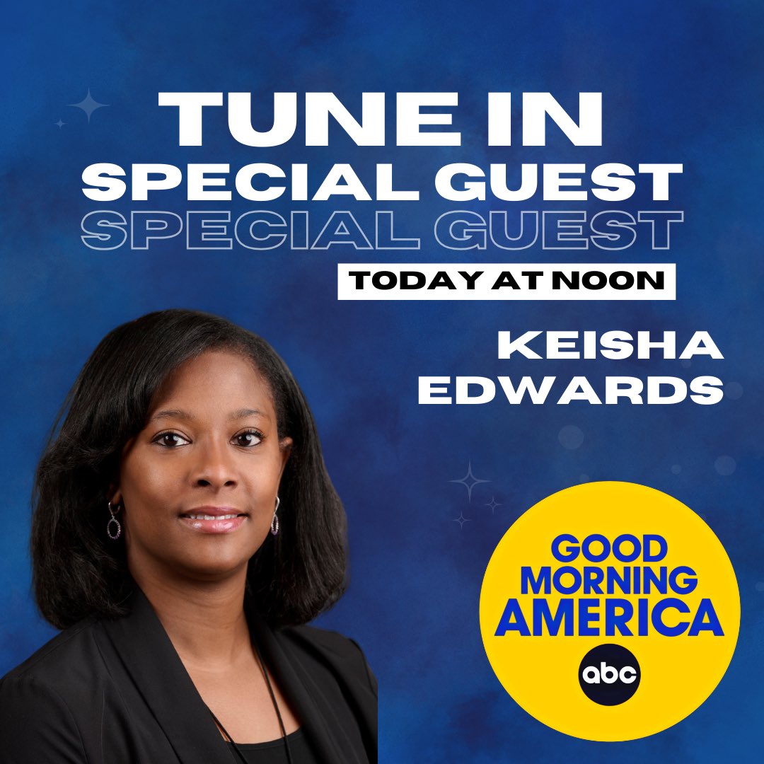 dallasschools's tweet photo. Tune in now and watch a special interview with Keisha Edwards from Francisco “Pancho” Medrano Junior High School on @goodmorningamerica https://t.co/UJy1ba8gom
