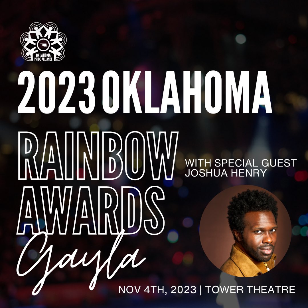 okpridealliance's tweet photo. We are so excited to announce our Inaugural Oklahoma Rainbow Awards Gayla! This amazing event will be held at @TowerTheatreOKC on November 4th, 2023. 

🎟️ Tickets Available NOW at the link in our bio. https://t.co/URmeysBLQF