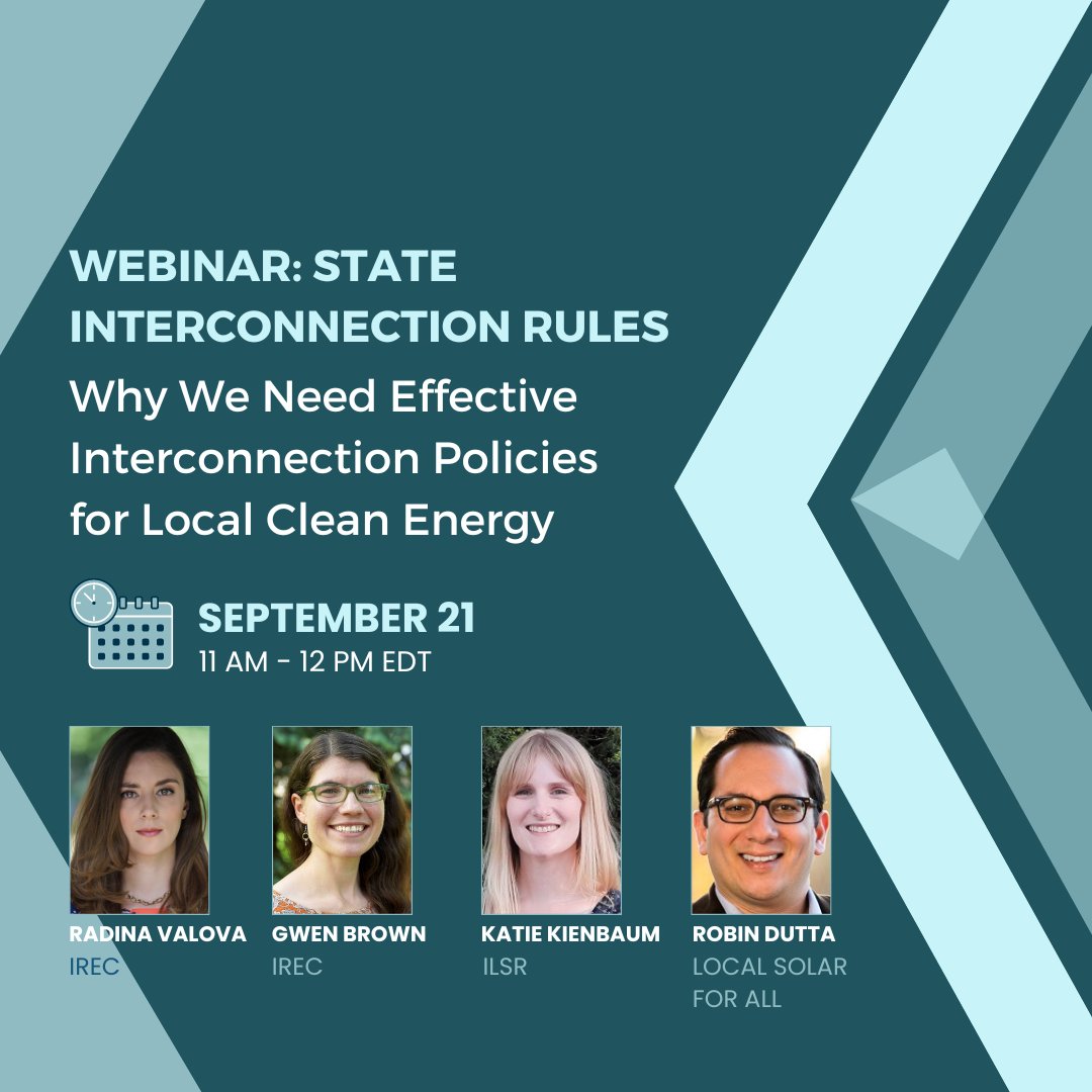 State #interconnection rules are some of the most important, but least talked about, policies for enabling our #cleanenergy and #climate goals. This webinar will feature experts who will explore the critical nature of state #interconnection rules: bit.ly/3QWcGco
