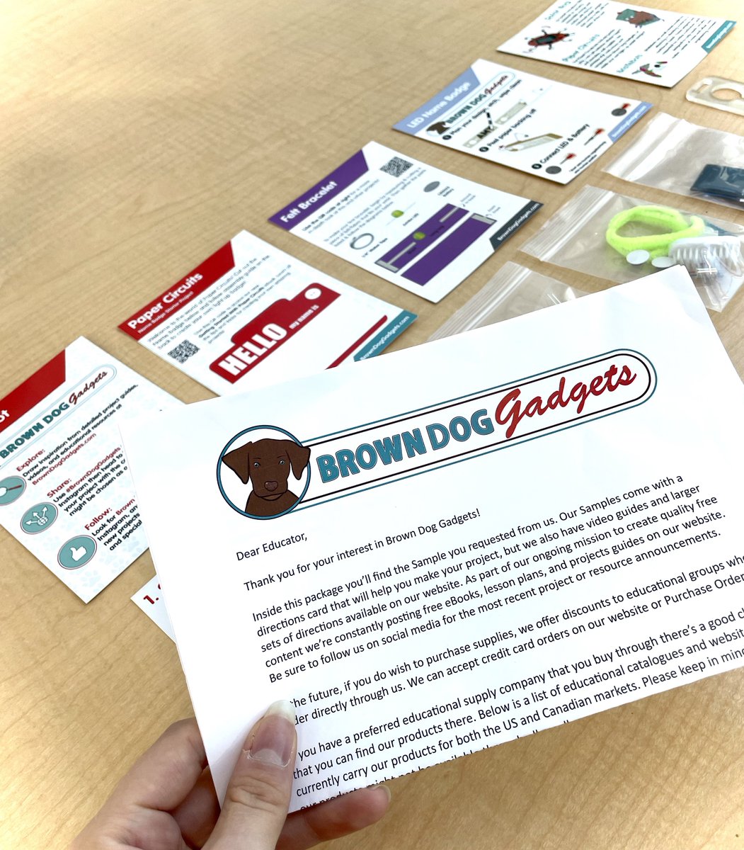 Exciting update! 🌟 I received my FREE @BrownDogGadgets sample of their award-winning #STEM supplies & kits in the mail, and it exceeded my expectations! Don't miss out – I highly recommend requesting one! #papercircuits #Edtech 🚀📚 ➡️ tinyurl.com/bdfj6mrbExciti…