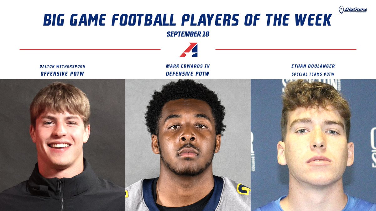 🏈, It's Conference Player of the Week day around the Heart! First up is @BigGameUSA Football Players of the Week! heart.prestosports.com/sports/fball/2…