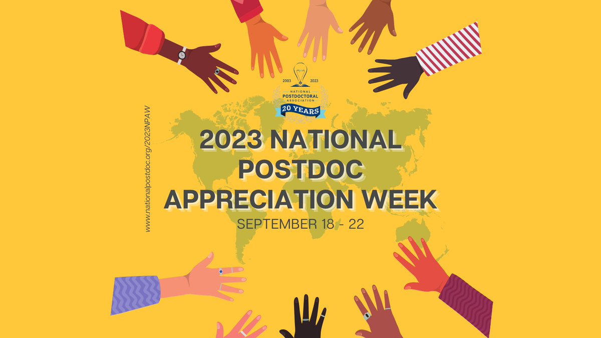 Please join our department in recognizing our amazing postdocs for their significant contributions, hard work and dedication. This week is National Postdoc Appreciation Week, and a chance to celebrate and honor our postdocs for their vital role in our research mission! #postdoc