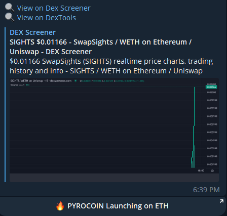 LP_Bot_X's tweet photo. Advertising module has been deployed on all LP Bot messages. First advertising customer is live.

$PYRO is launching on ETH on Sep. 19.

Check out @PyrocoinETH 

$LPBOT https://t.co/CRnDawr848