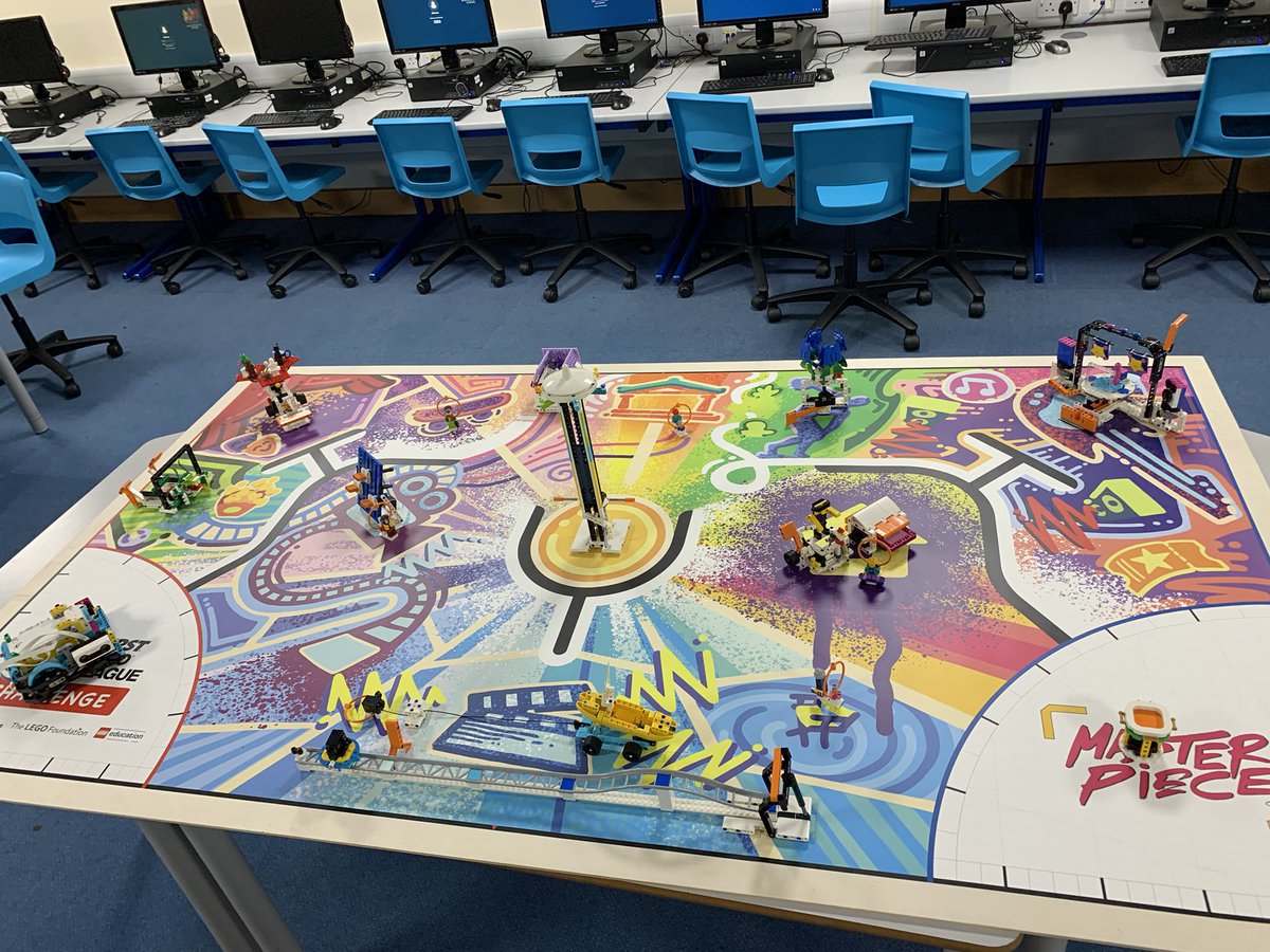 Our keen Lego League teams have only had the new #Masterpiece game board for 1 hour and all the models are already made. So colourful this year… can’t wait to get started!