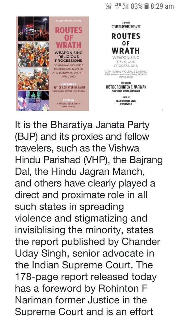 SanjayM91431026's tweet photo. @ashoswai This pattern of #FalseFlag operations by #RiotWing Hindutva orgs is well documented.
Drunk saffron-clad weapon wielding young men march into minority communities, blare hateful music and attack residents and businesses.
Then this is passed as Hindus Under Attack. #RoutesOfWrath https://t.co/MIoeAJxZdA
