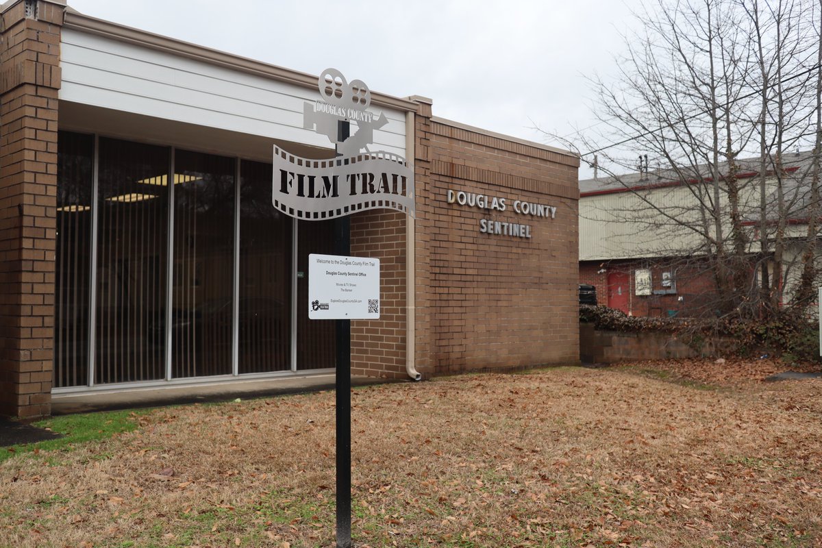 The Douglas County Sentinel was transformed into a 1960s bank for the major motion picture, The Banker. To explore more film locations in Douglas County, visit DouglasCountyFilmTrail.com. #Hollywoodfilms #TheBanker #SamuelLJackson #DouglasCountyGA