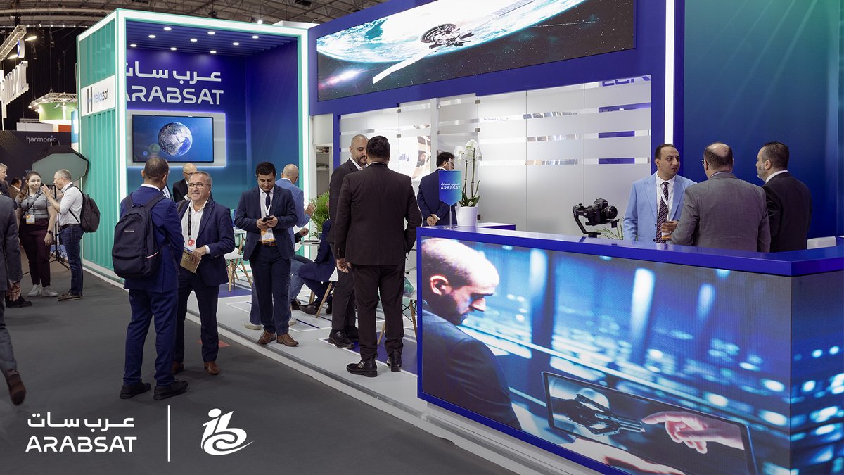 Arabsat's tweet image. Arabsat looks back and celebrates 3 days of empowering engagement with satellite industry changemakers at IBC 2023! 🛰️
Empowered solutions ✅
Empowered collaboration🤝 
Empowered networking 🛜
#IBC2023 #Satellite #Conference
